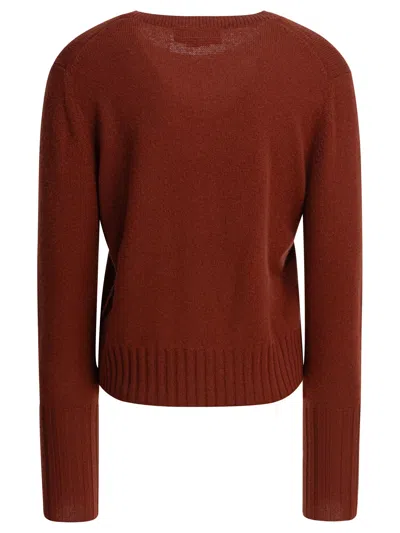 Guest In Residence Shrunken Cashmere Crew Neck Sweater In Brown