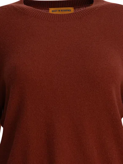 Guest In Residence Shrunken Cashmere Crew Neck Sweater In Brown