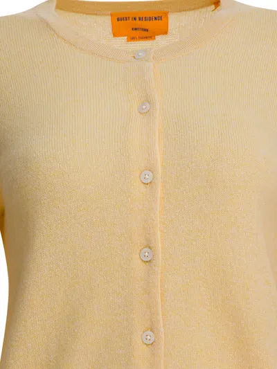 Guest In Residence Jane Button Cardigan In Butter In Yellow