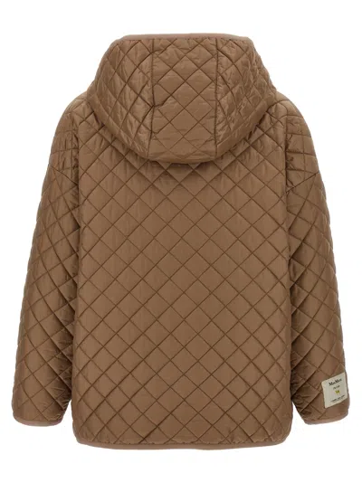 Max Mara The Cube Leo Puffer Jackets Beige In Brown