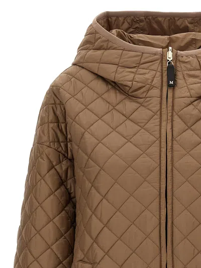 Max Mara The Cube Leo Puffer Jackets Beige In Brown