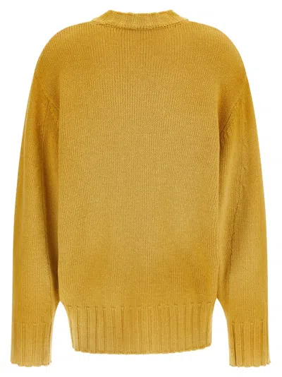 Attico Logo Embroidery Sweater Sweaters And Cardigans Yellow In Yellow
