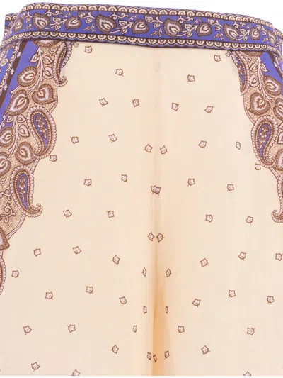 Zimmermann Maxine Trousers With Purple Paisley Print In Multi