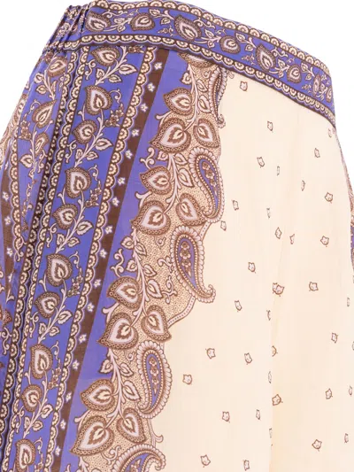 Zimmermann Maxine Trousers With Purple Paisley Print In Multi