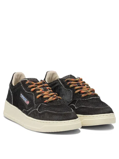 Autry Medalist Sneakers In Chocolate Pony Skin In Brown