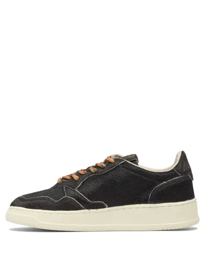 Autry Medalist Sneakers In Chocolate Pony Skin In Brown