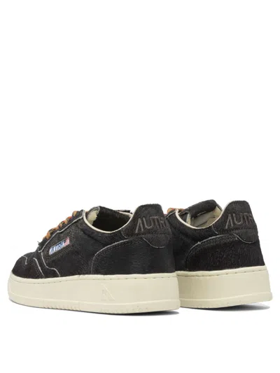 Autry Medalist Sneakers In Chocolate Pony Skin In Brown