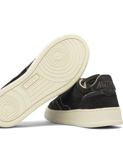 Autry Medalist Sneakers In Chocolate Pony Skin In Brown