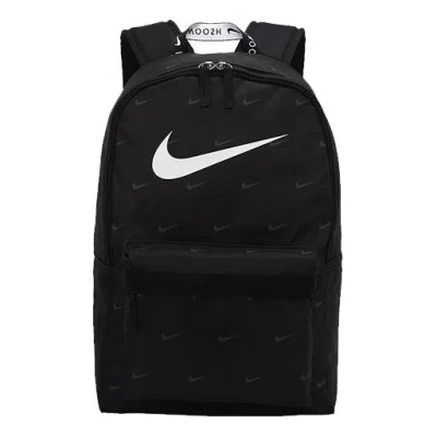 Nike Sportswear Heritage Swoosh Backpack 'black White' In Multi
