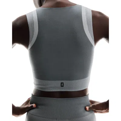 On Running (wmns)  Studio Knit Crop Top 'rock Glacier' In Gray