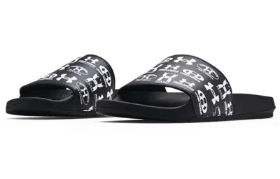 Under Armour Core Remix Slides '25th Anniversary' In Black