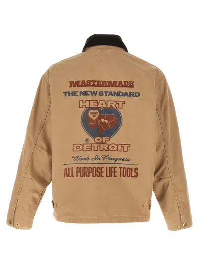 Carhartt Work In Progress Og Arcan Graphic Organic Cotton Canvas Jacket In Burgundy
