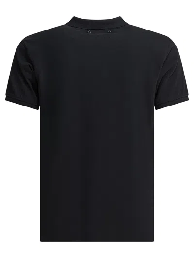 Altum Short-sleeve Buttoned Polo Shirt In Black