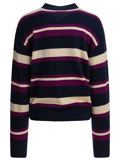 Guest In Residence Collegiate Stripe Polo Midnight Combo In Blue