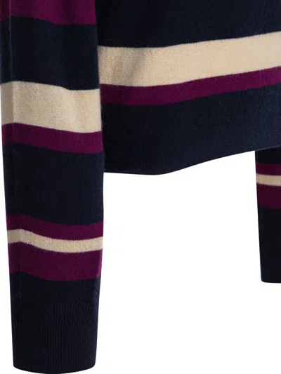 Guest In Residence Collegiate Stripe Polo Midnight Combo In Blue