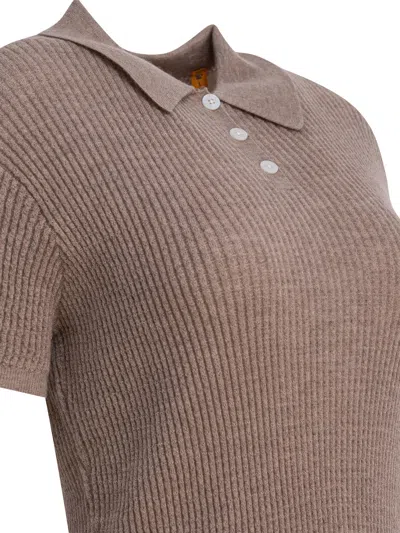 Guest In Residence Brown Cashmere Polo Shirt In Brown