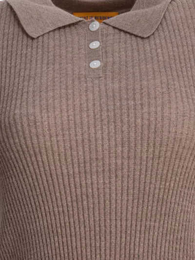 Guest In Residence Brown Cashmere Polo Shirt In Brown
