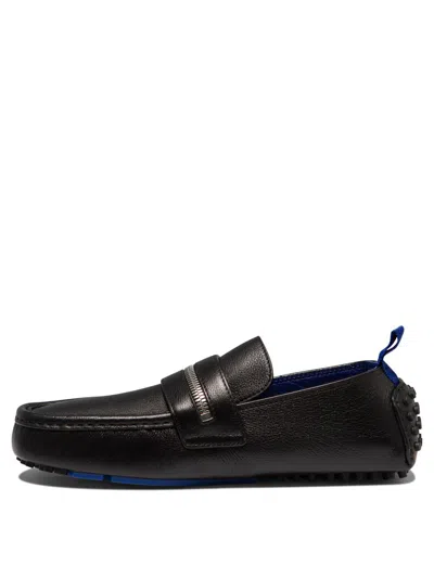 Burberry Slip-ons With Metal Hardware Detail In Black