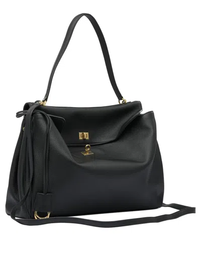 Balenciaga Women Rodeo Mini Leather Handbag In Black
