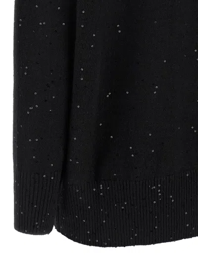 Brunello Cucinelli Sequin Sweater Sweaters And Cardigans Black In Black