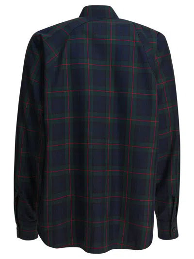 Alexander Mcqueen Plaid Casual Shirt With Structured Collar In Multi