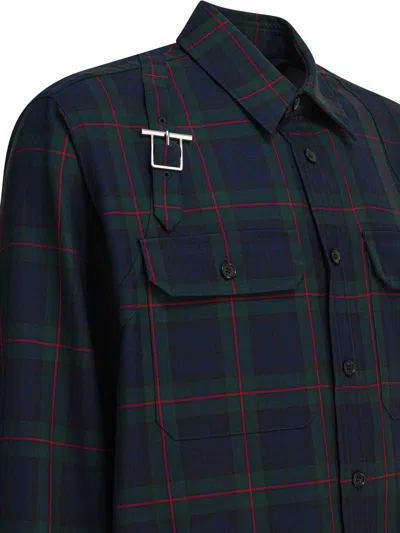 Alexander Mcqueen Plaid Casual Shirt With Structured Collar In Multi