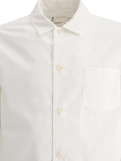 Sacai Shirt With Pocket Shirts White In White