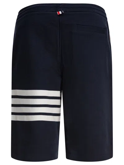 Thom Browne Engineered 4-bar Design Navy Sweat Shorts