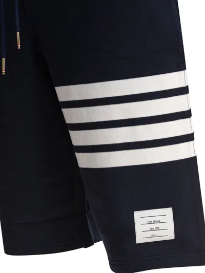 Thom Browne Engineered 4-bar Design Navy Sweat Shorts