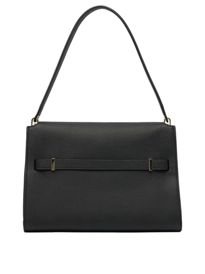 Tory Burch Structured Leather Shoulder Bag With Gold-tone Clasp