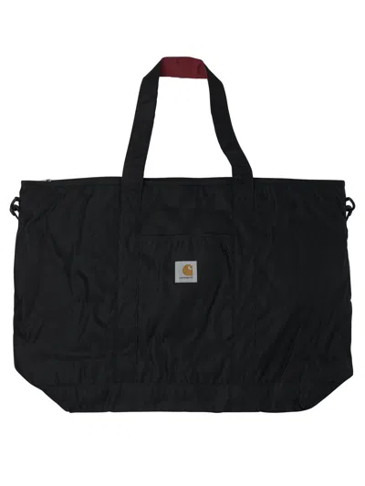 Carhartt Wip Black Nylon Shoulder Bag In Black