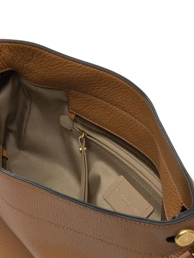 Gianni Chiarini Adjustable Strap Leather Shoulder Bags In Brown