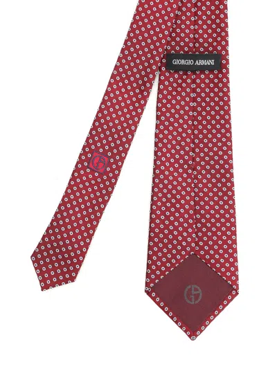 Giorgio Armani Silk Tie Ties And Bow Ties Red In Red