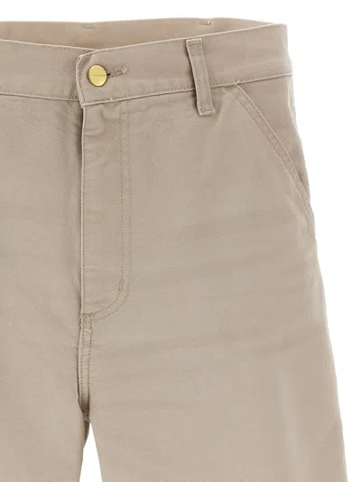 Carhartt Single Knee Bermuda And Short Beige In Neutral