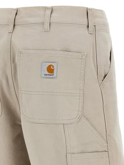 Carhartt Single Knee Bermuda And Short Beige In Neutral