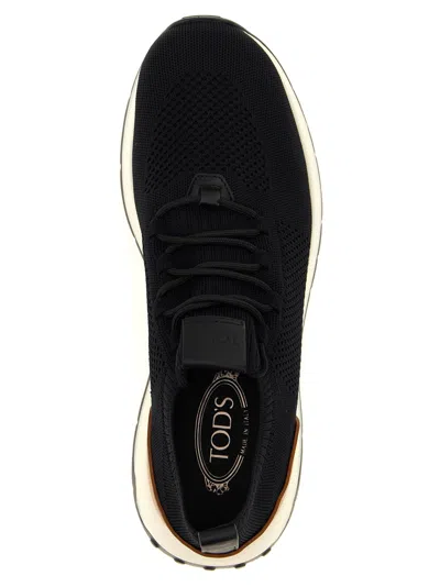 Tod's Calzino Running Black Sneakers In Black