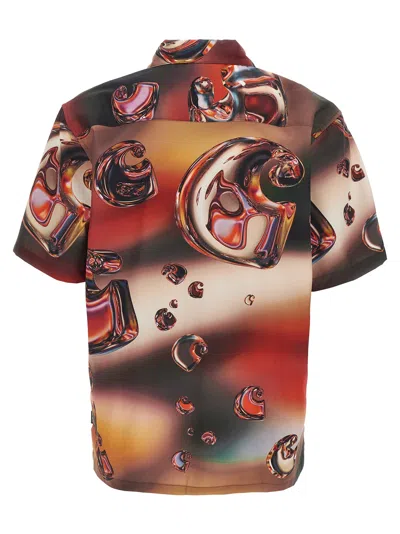 Carhartt Work In Progress Solar Chrome Print Short Sleeve Button-up Shirt In Multi