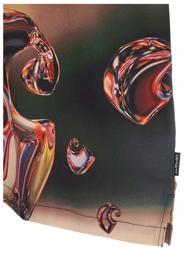 Carhartt Work In Progress Solar Chrome Print Short Sleeve Button-up Shirt In Multi