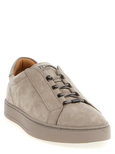 Tod's Round Toe Low-top Rubber Sole Sneakers