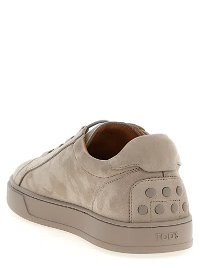 Tod's Round Toe Low-top Rubber Sole Sneakers