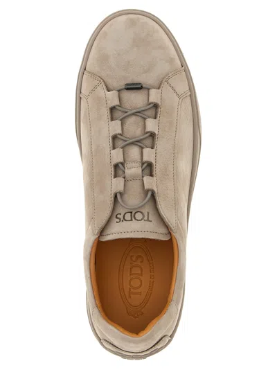 Tod's Round Toe Low-top Rubber Sole Sneakers