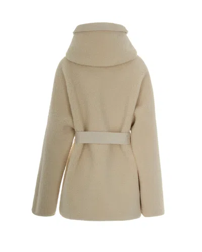 Pinko Caban Capers White Swan In Neutral