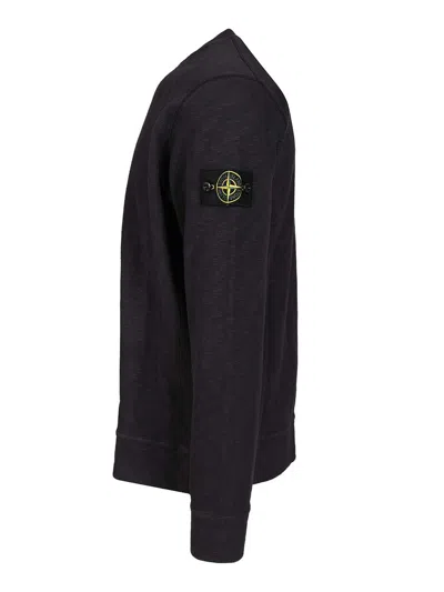 Stone Island Ribbed Crewneck Sweater With Long Sleeves