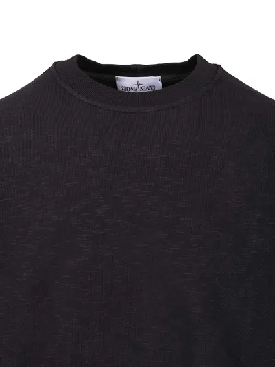 Stone Island Ribbed Crewneck Sweater With Long Sleeves