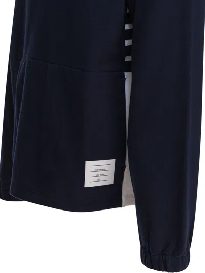 Thom Browne 4-bar Stripe Funnel Neck Half Zip Sweatshirt