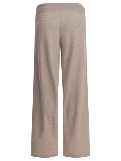 Lisa Yang Wide-leg Cashmere Trousers With Ribbed Waistband In Neutral
