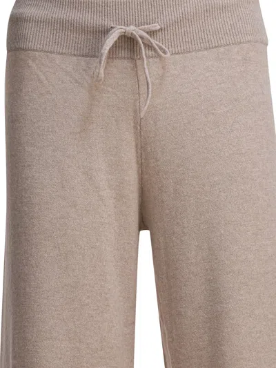 Lisa Yang Wide-leg Cashmere Trousers With Ribbed Waistband In Neutral
