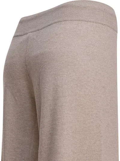 Lisa Yang Wide-leg Cashmere Trousers With Ribbed Waistband In Neutral