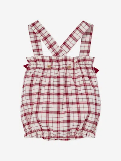Paz Rodriguez Baby Girls Blouse And Romper Set In Red