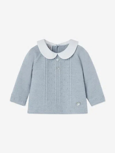 Paz Rodriguez Baby Boys Knitted 2 Piece Babygrow Set In Blue